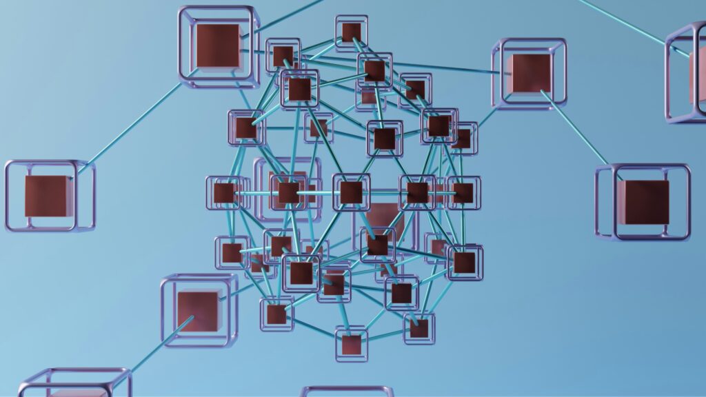Diagram of a real-time processing network connecting industrial robots operating on a factory line and a group of sensors